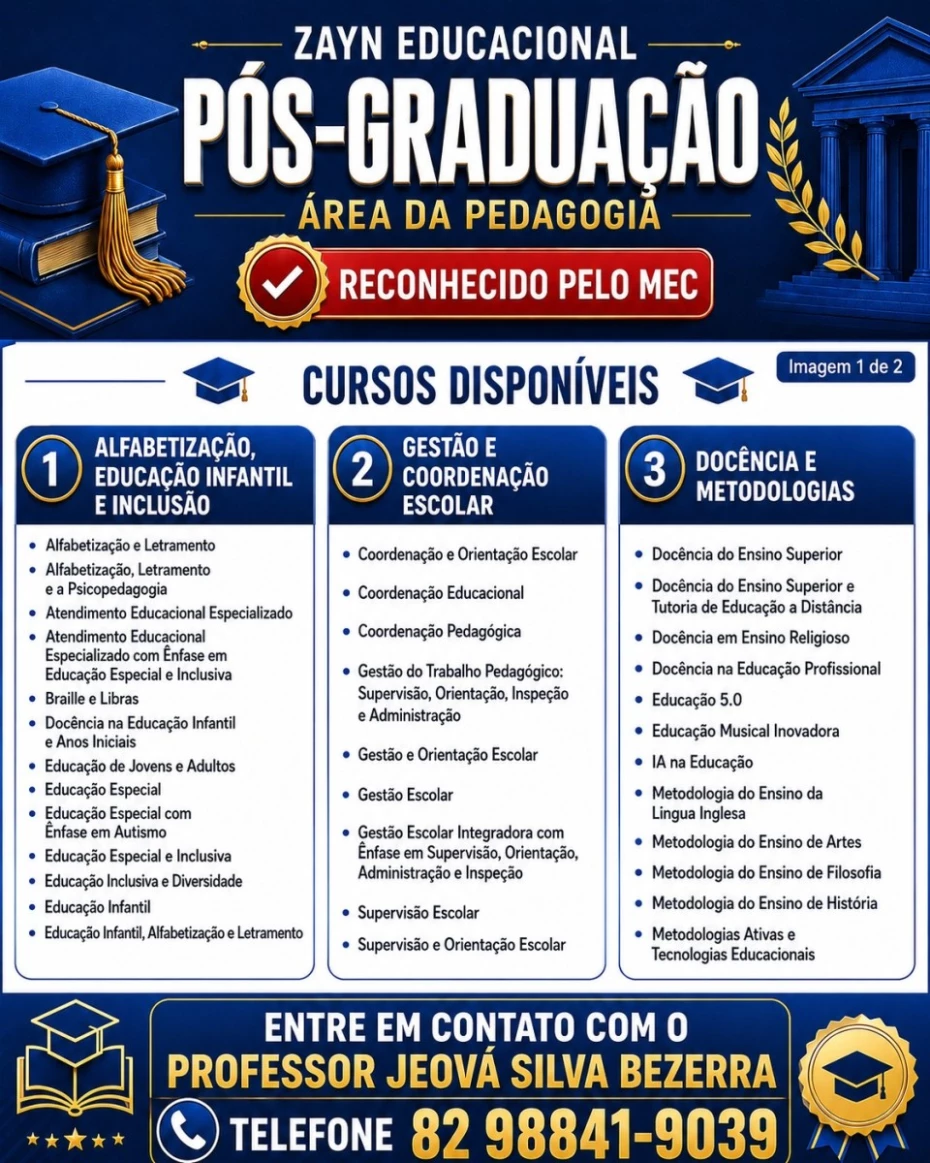 Foto 13:  — Prof. Jeová Silva Bezerra - Cursos de Graduação, Pós Graduação e EJA