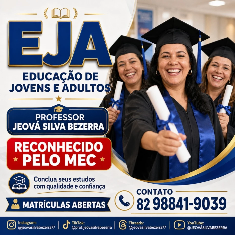 Foto 21:  — Prof. Jeová Silva Bezerra - Cursos de Graduação, Pós Graduação e EJA